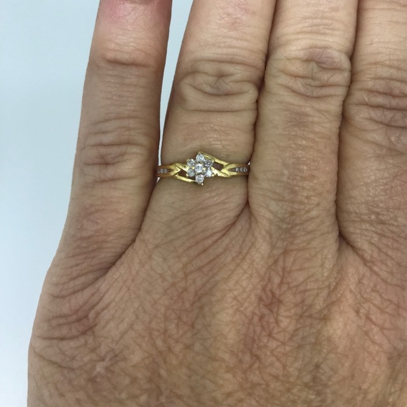 .24 ctw real diamonds 10kt yellow gold ring - Picture 7 of 7